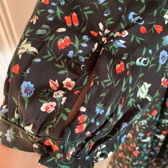 EUC Basic Model Black Floral BoHo Professional Dress Size L - Picture 7 of 10